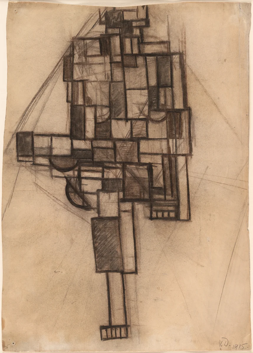 Composition by Theo van Doesburg, drawing, 1917
