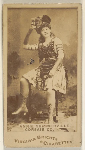 Annie Summerville, Corsair Co., from the Actors and Actresses series (N45, Type 1) for Virginia Brights Cigarettes by Allen & Ginter, photograph, 1885-1891