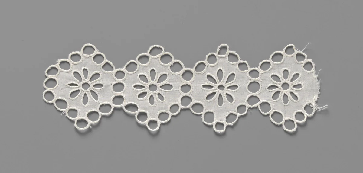 Fragment Engels borduurwerk, afkomstig van een blouse by C.I. Bosch Reitz-Teding van Berkhout, other, 1870