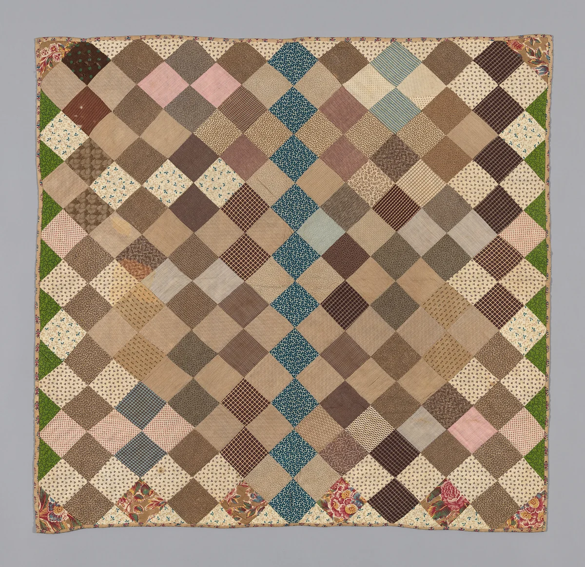 Bedcover (Crib Quilt) by United States, textile, 1875-1900