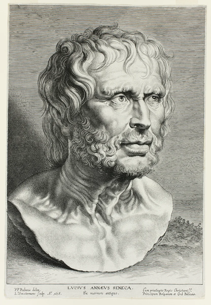 Seneca by Lucas Vorsterman, print, 1638