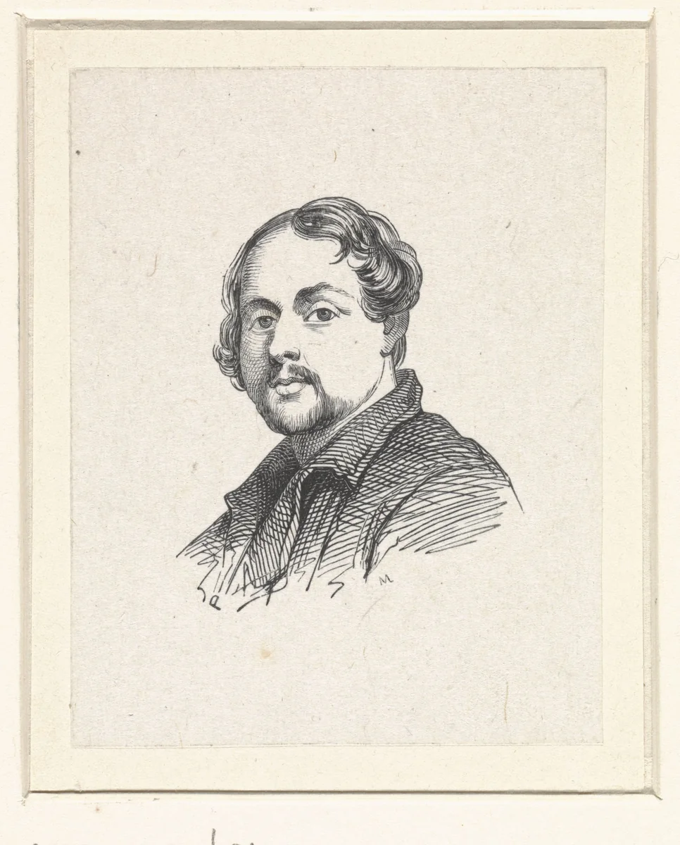 Portret van Karel-Hendrik Geerts by anonymous, print, 1840-1842