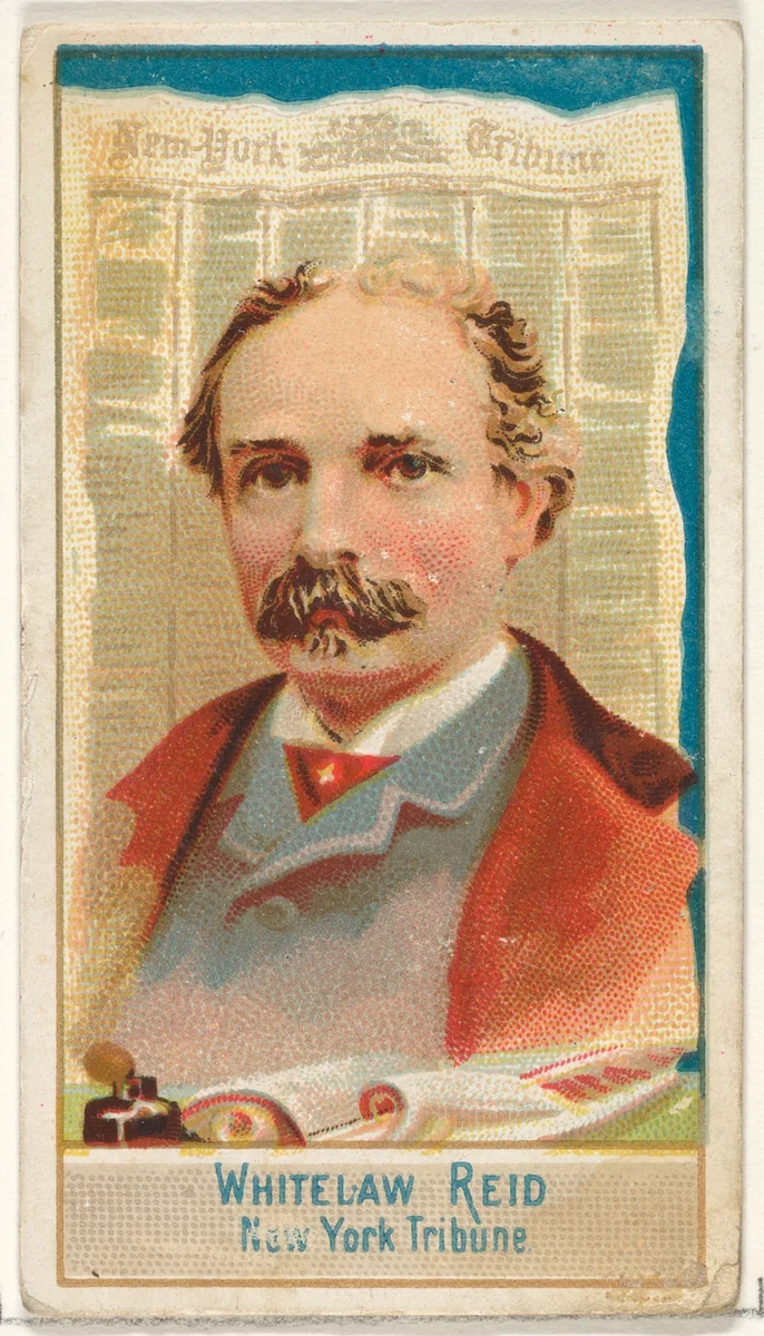 Whitelaw Reid, New York Tribune, from the American Editors series (N1) for Allen & Ginter Cigarettes Brands by Allen & Ginter, print, 1887