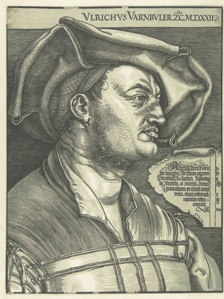 Portret van Ulrich Varnbüler by Unknown, print, 1522