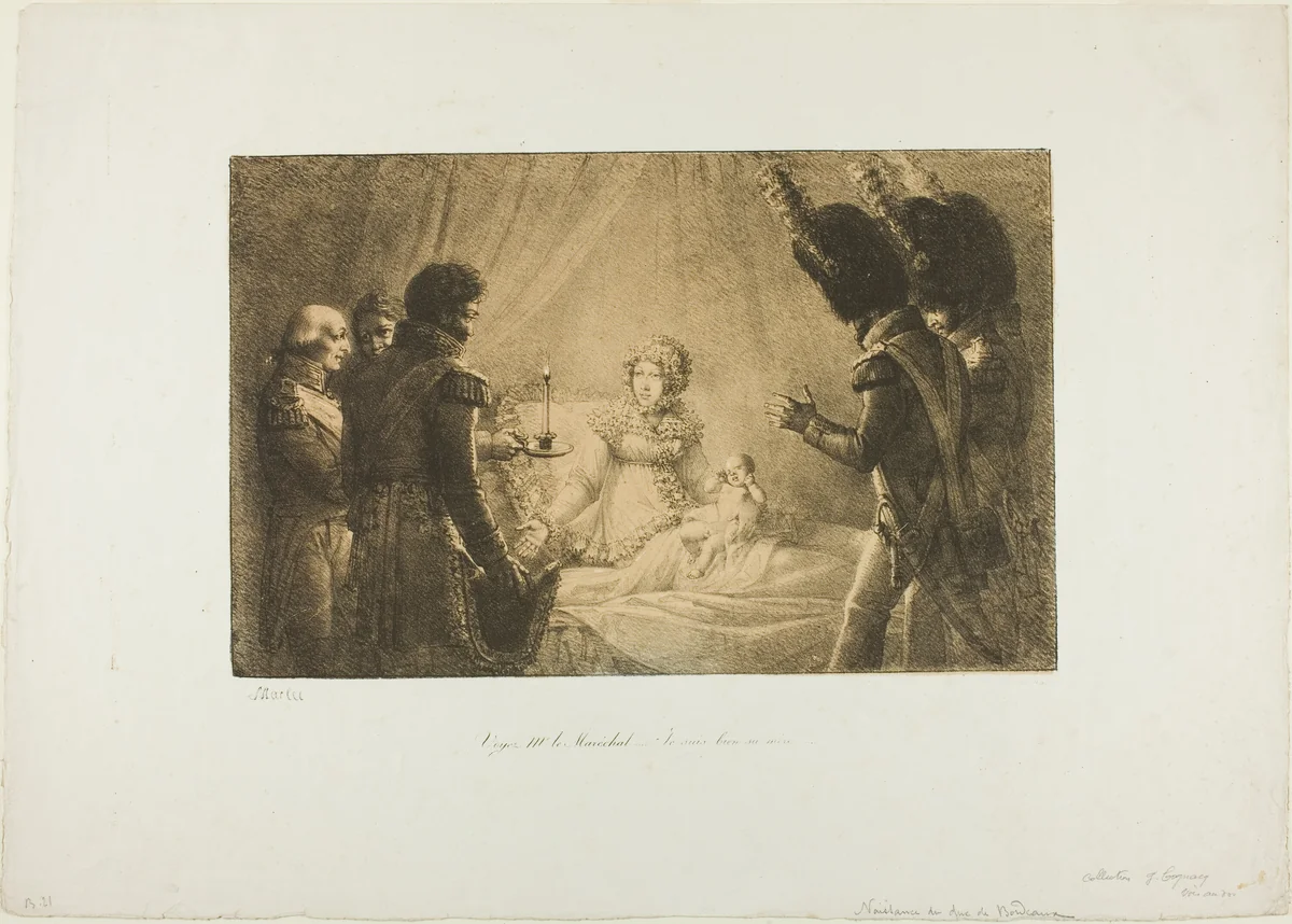 See, M. le Maréchal, I am Truly His Mother... by Jean Henri Marlet, print, 1820-1822