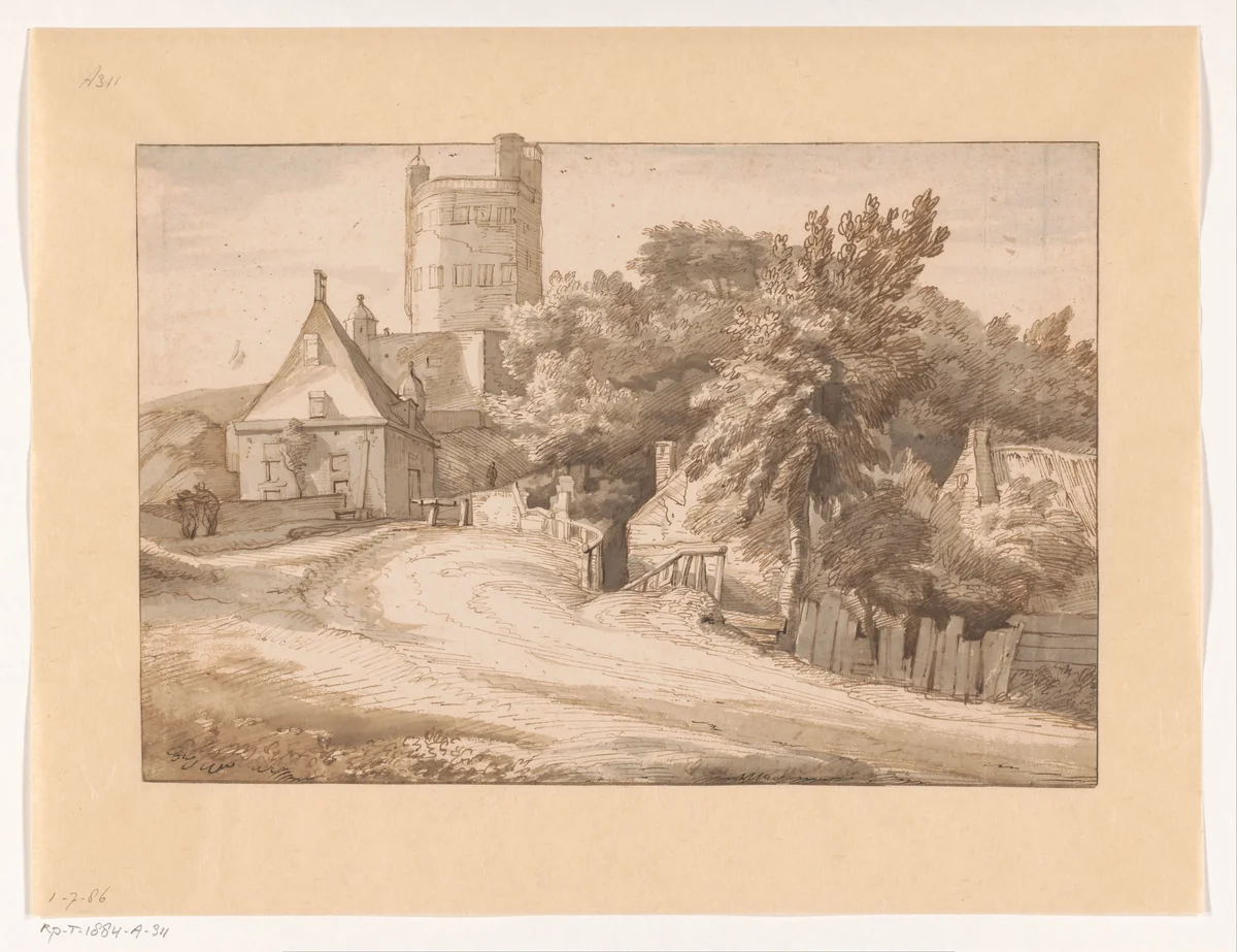 Belvedère te Nijmegen by Jacob Esselens, drawing, 1636-1687