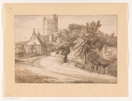 Belvedère te Nijmegen by Jacob Esselens, drawing, 1636-1687