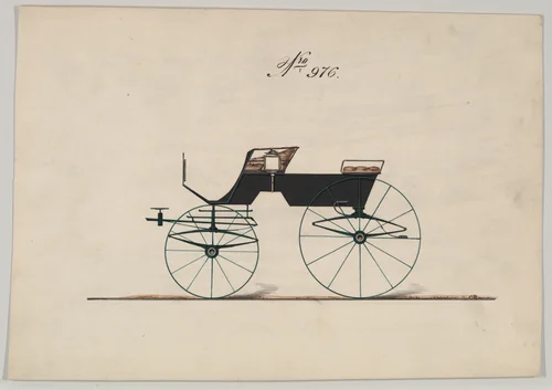 Phaeton #976 by Brewster & Co., drawing, 1850-1870