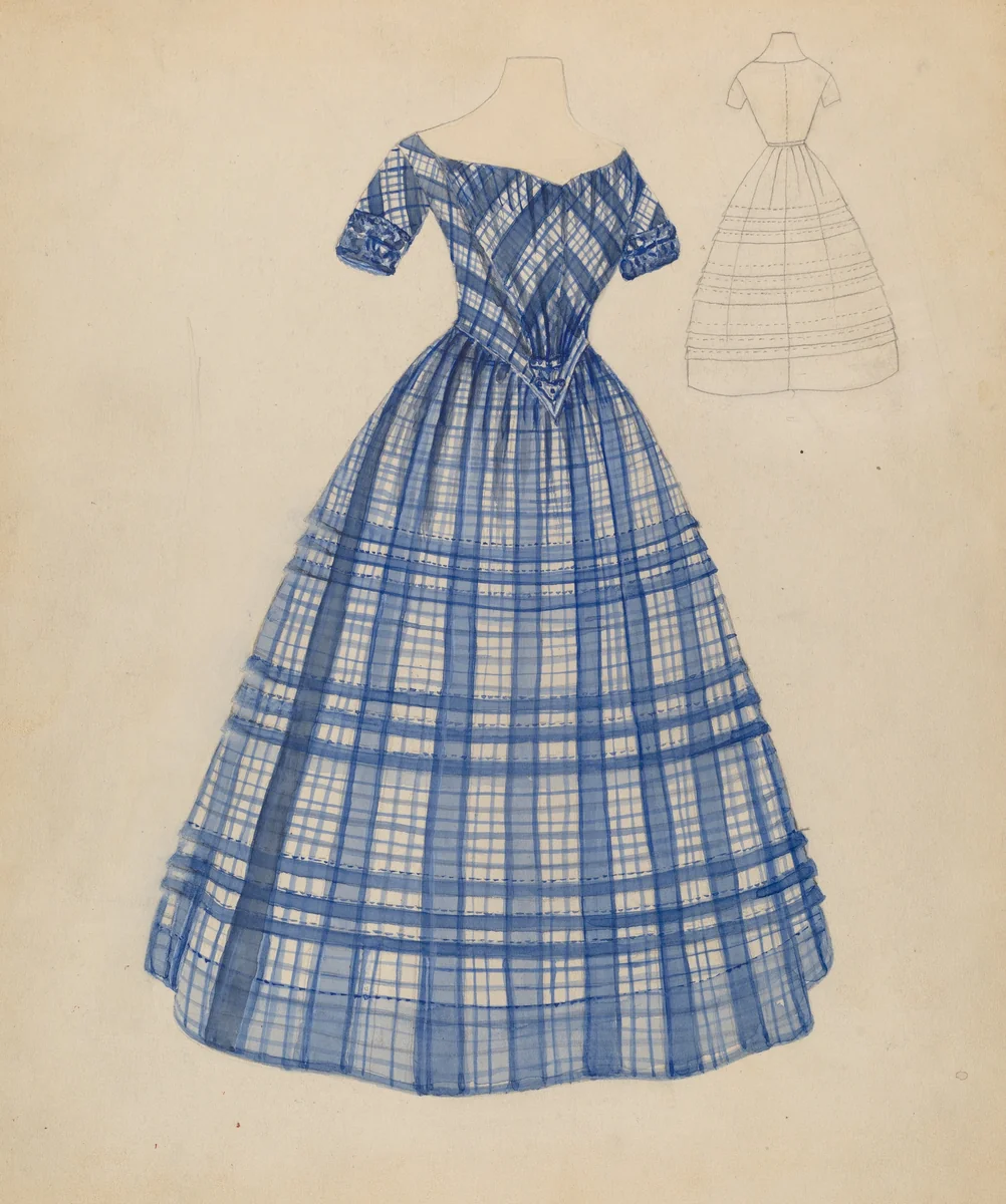 Dress by American 20th Century, index of american design, 1935-1942