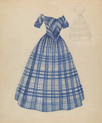 Dress by American 20th Century, index of american design, 1935-1942