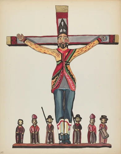 Plate 29: Saint Acacius: From Portfolio "Spanish Colonial Designs of New Mexico" by American 20th Century, index of american design, 1935-1942