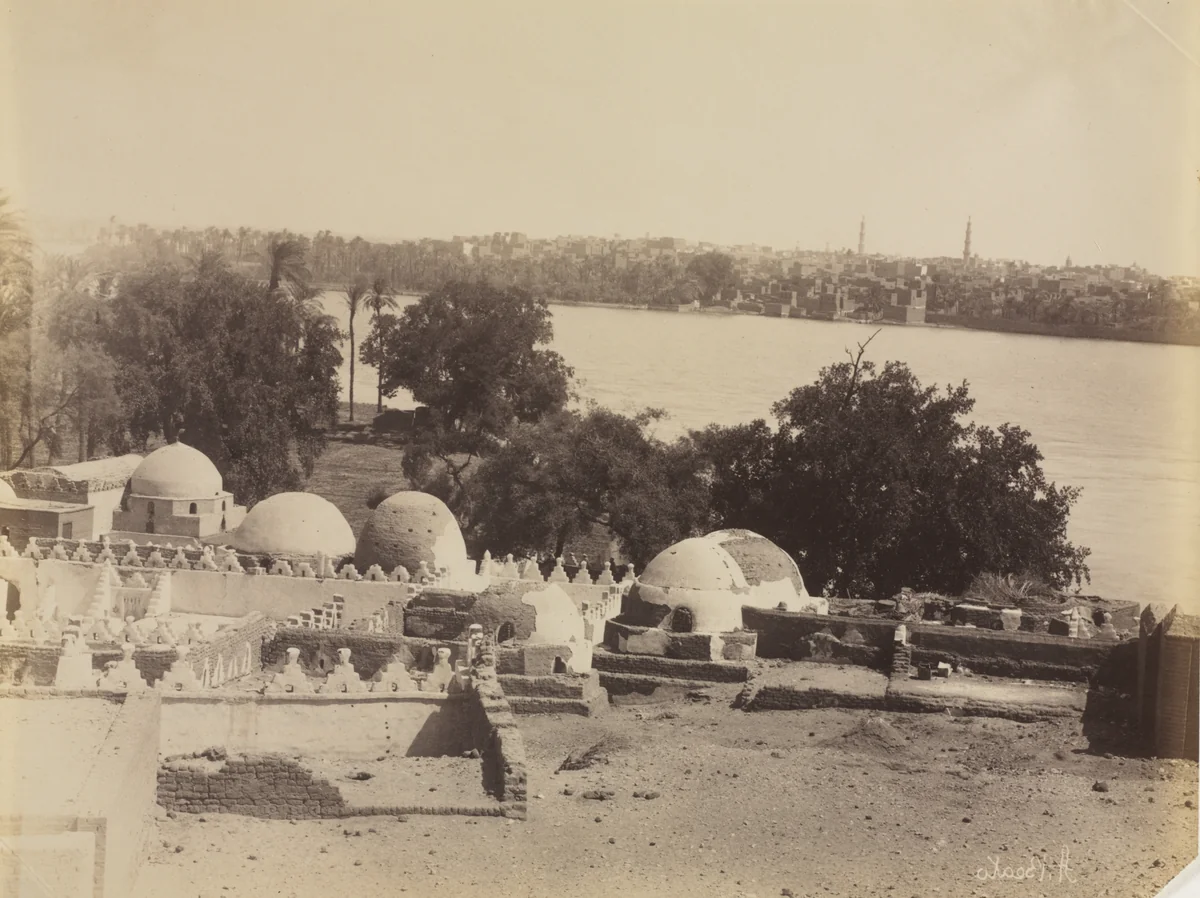 Asyut, View from the Mountain by Antonio Beato, photograph, 1870-1880