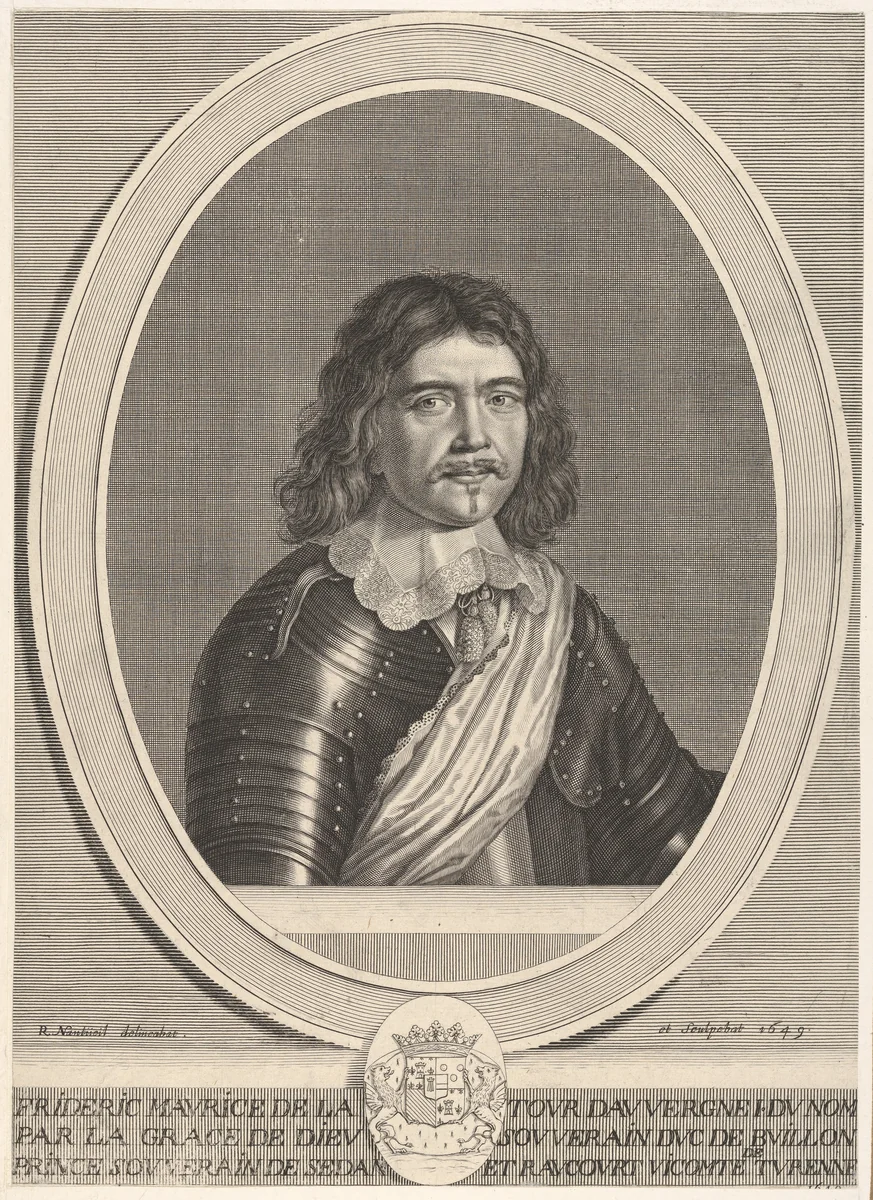 Frédéric-Maurice de la Tour d'Auvergne, duc de Bouillon by Robert Nanteuil, print, 1649