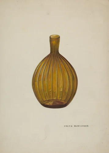 Whiskey Flask by Fritz Boehmer, index of american design, 1939