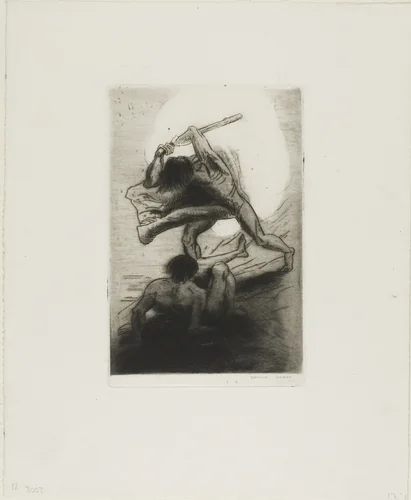 Cain and Abel by Odilon Redon, print, 1886