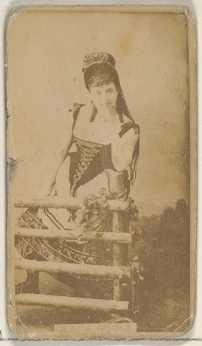 Clara Poole, from the Actors and Actresses series (N45, Type 8) for Virginia Brights Cigarettes by Allen & Ginter, photograph, 1885-1891