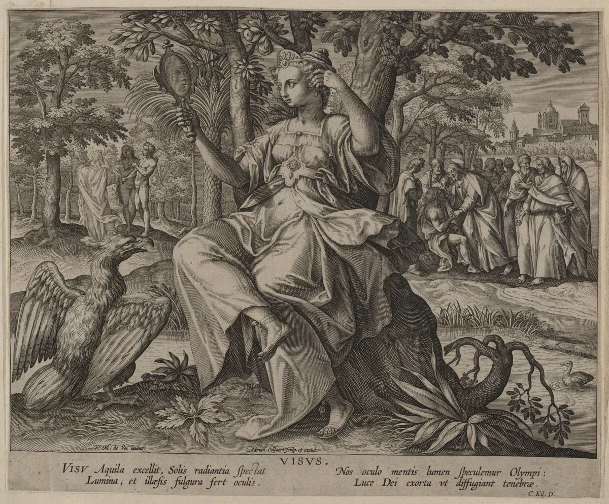 Sight (Visus), from "The Five Senses" by Maerten de Vos, print, 1555-1618