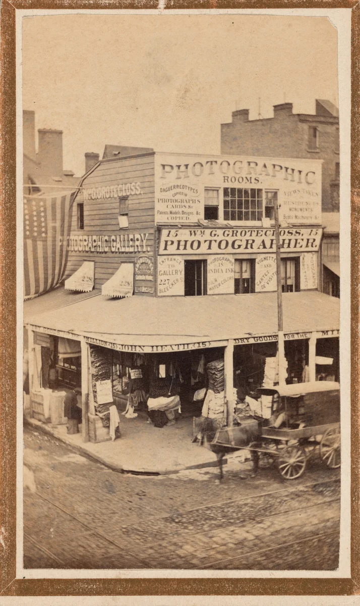 Grotecloss Photographic Gallery, New York by William Grotecloss, photograph, 1860-1869