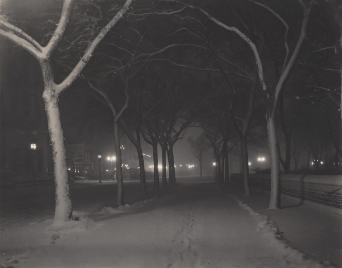 An Icy Night by Alfred Stieglitz, photograph, 1898