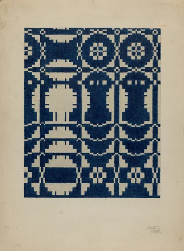 Homespun Bedspread by Julie C. Brush, index of american design, 1935-1942