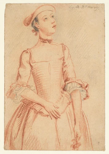 Lady Amelia D'Arcy by Paul Sandby, drawing, 1760-1764