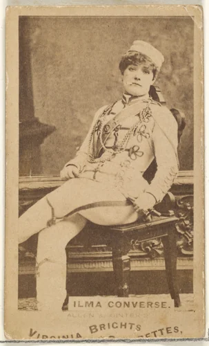 Ilma Converse, from the Actors and Actresses series (N45, Type 1) for Virginia Brights Cigarettes by Allen & Ginter, photograph, 1885-1891