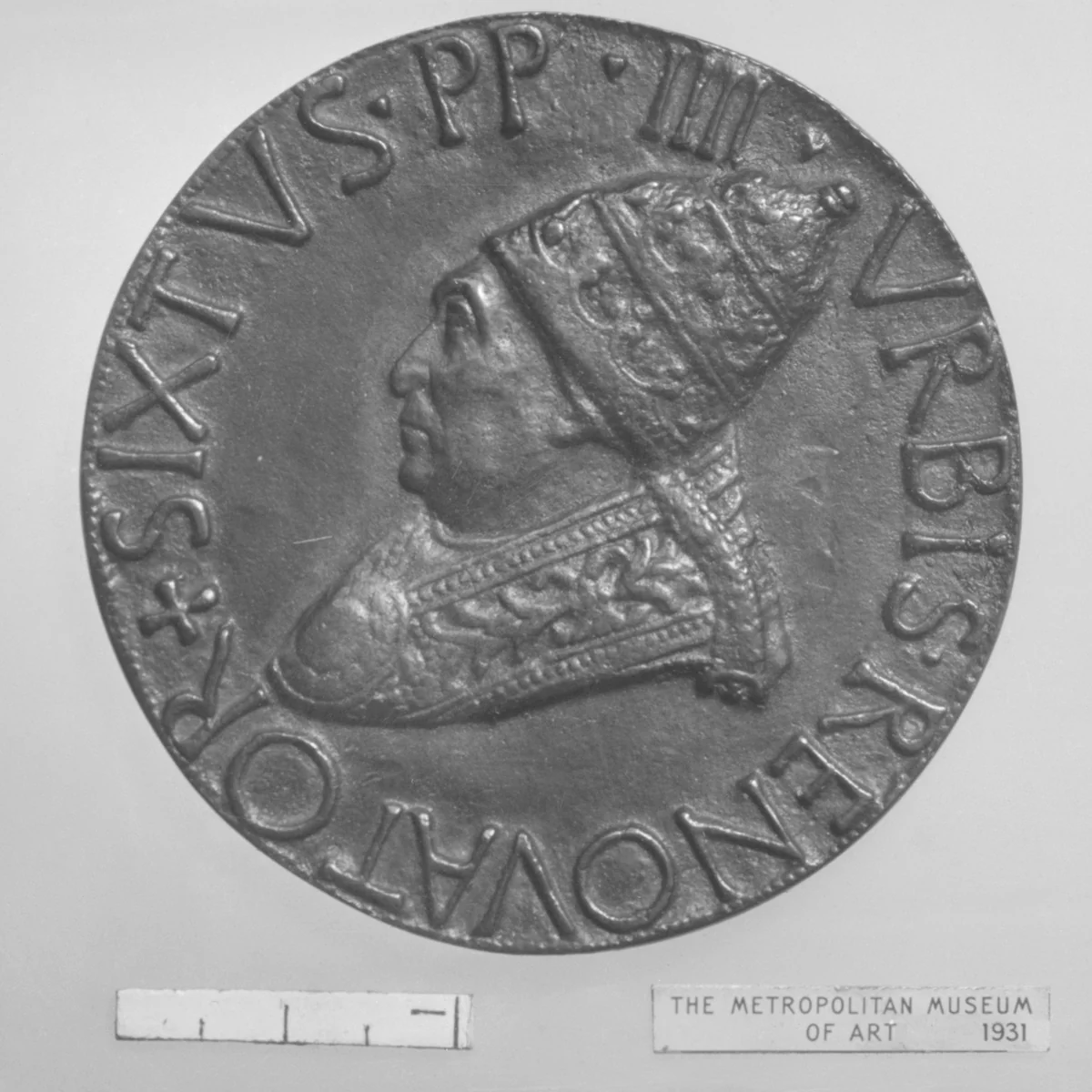 Pope Sixtus IV (Francesco della Rovere, 1471–1484) by Andrea Guazzalotti, metalwork, 1400-1499