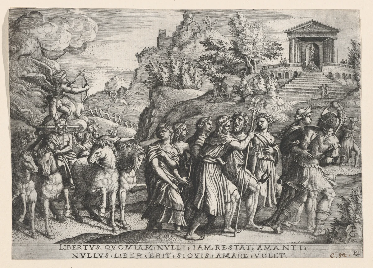 The Triumph of Love, from The Triumph of Petrarch by Georg Pencz, print, 1529-1549