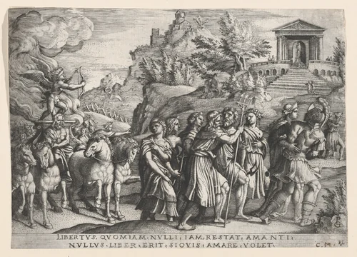 The Triumph of Love, from The Triumph of Petrarch by Georg Pencz, print, 1529-1549