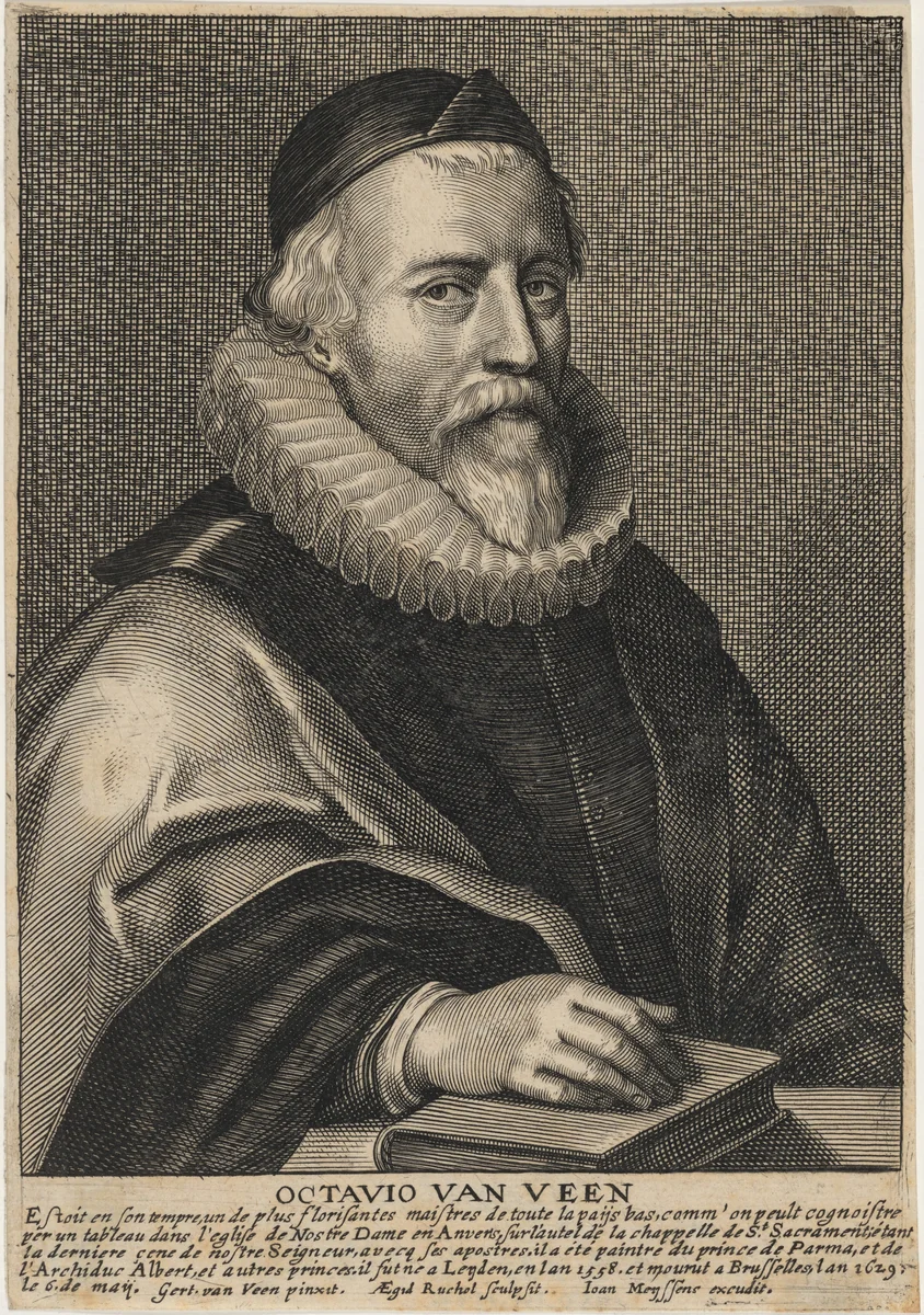 Octavio van Veen by Joannes Meyssens, print, 1612-1670