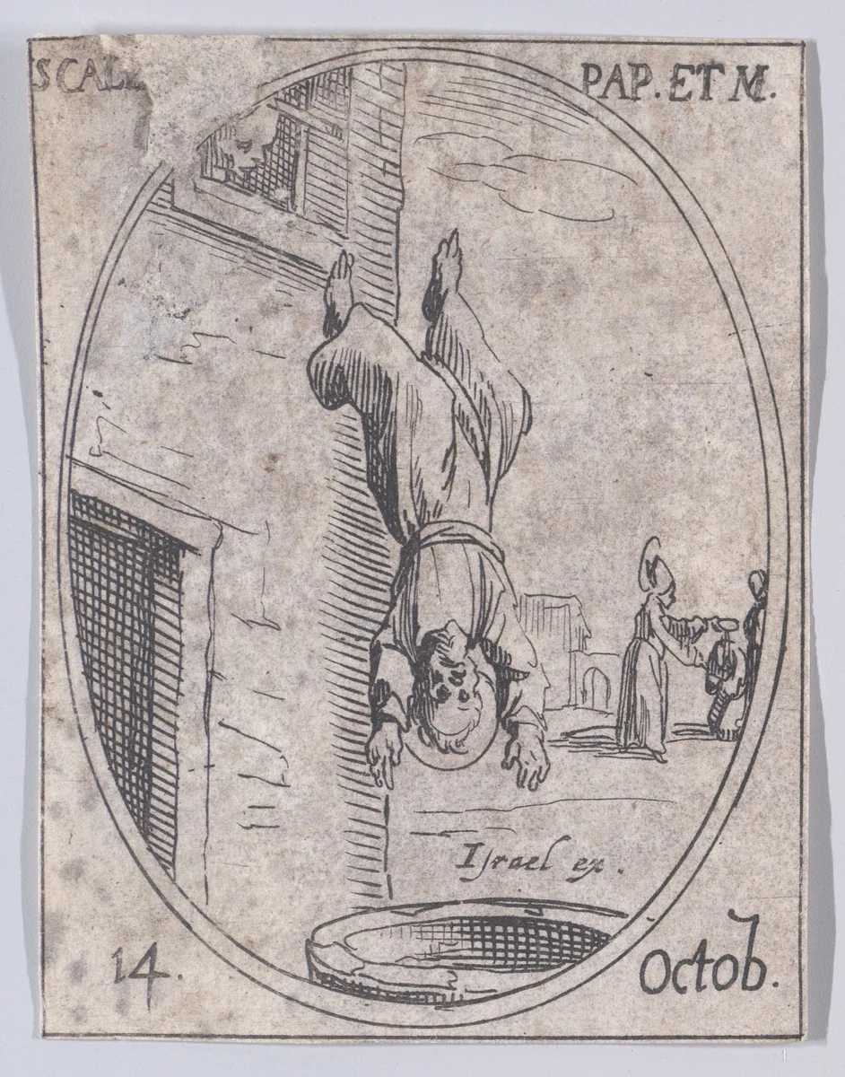 S. Calixte, pape et martyr (St. Callixtus, Pope and Martyr), October 14th, from "Les Images De Tous Les Saincts et Saintes de L'Année" (Images of All of the Saints and Religious Events of the Year) by Jacques Callot, print, 1636