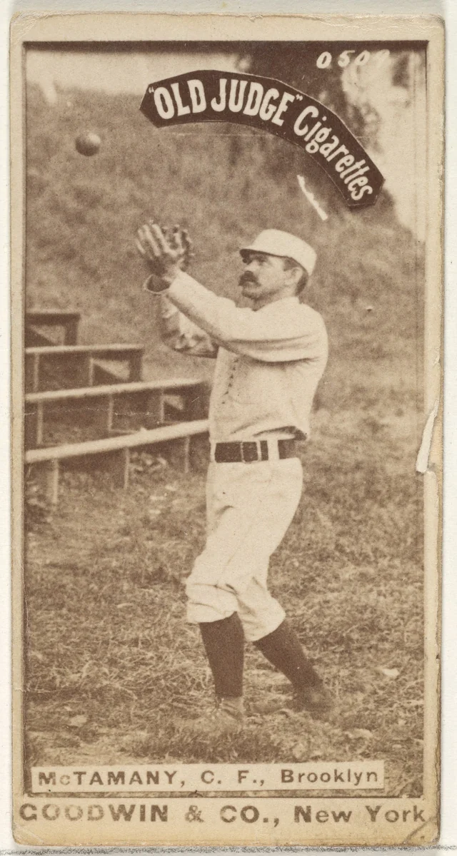 McTamany, Center Field, Brooklyn, from the Old Judge series (N172) for Old Judge Cigarettes by Goodwin & Company, photograph, 1887-1890