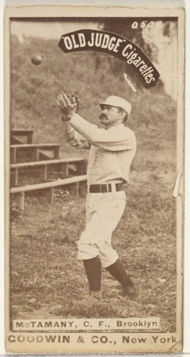 McTamany, Center Field, Brooklyn, from the Old Judge series (N172) for Old Judge Cigarettes by Goodwin & Company, photograph, 1887-1890