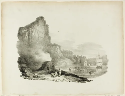 S.E. Vincent's Rock near Bristol by Charles Joseph Hullmandel, print, 1821