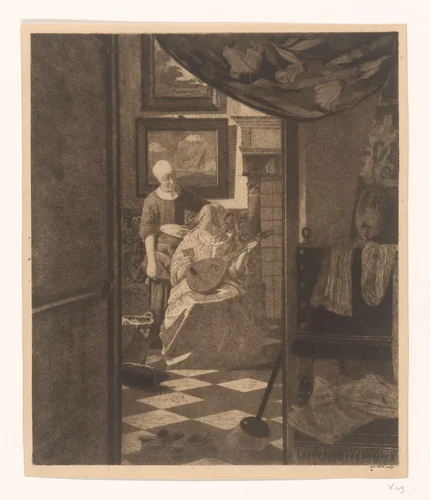 De liefdesbrief by Jan Veth, print, 1893