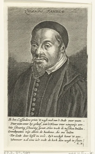 Portret van Georg Cassander by Hendrik Bary, print, 1657-1707