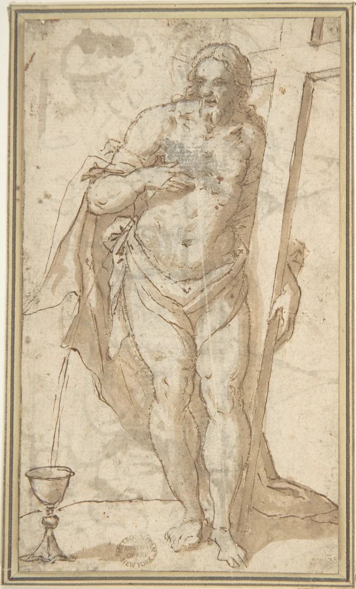 Figure of Christ by anonymous, drawing, 1500-1600