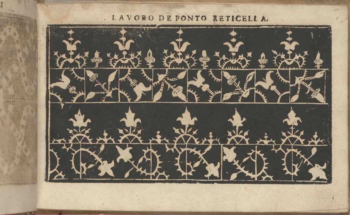 Studio delle virtuose Dame, page 22 (recto) by Isabella Catanea Parasole, book, 1597