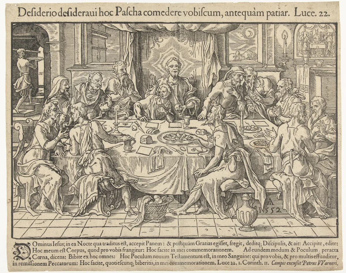 Laatste Avondmaal by Unknown, print, 1552