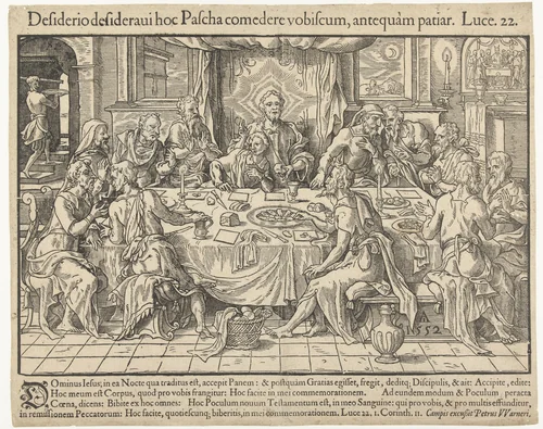 Laatste Avondmaal by Unknown, print, 1552