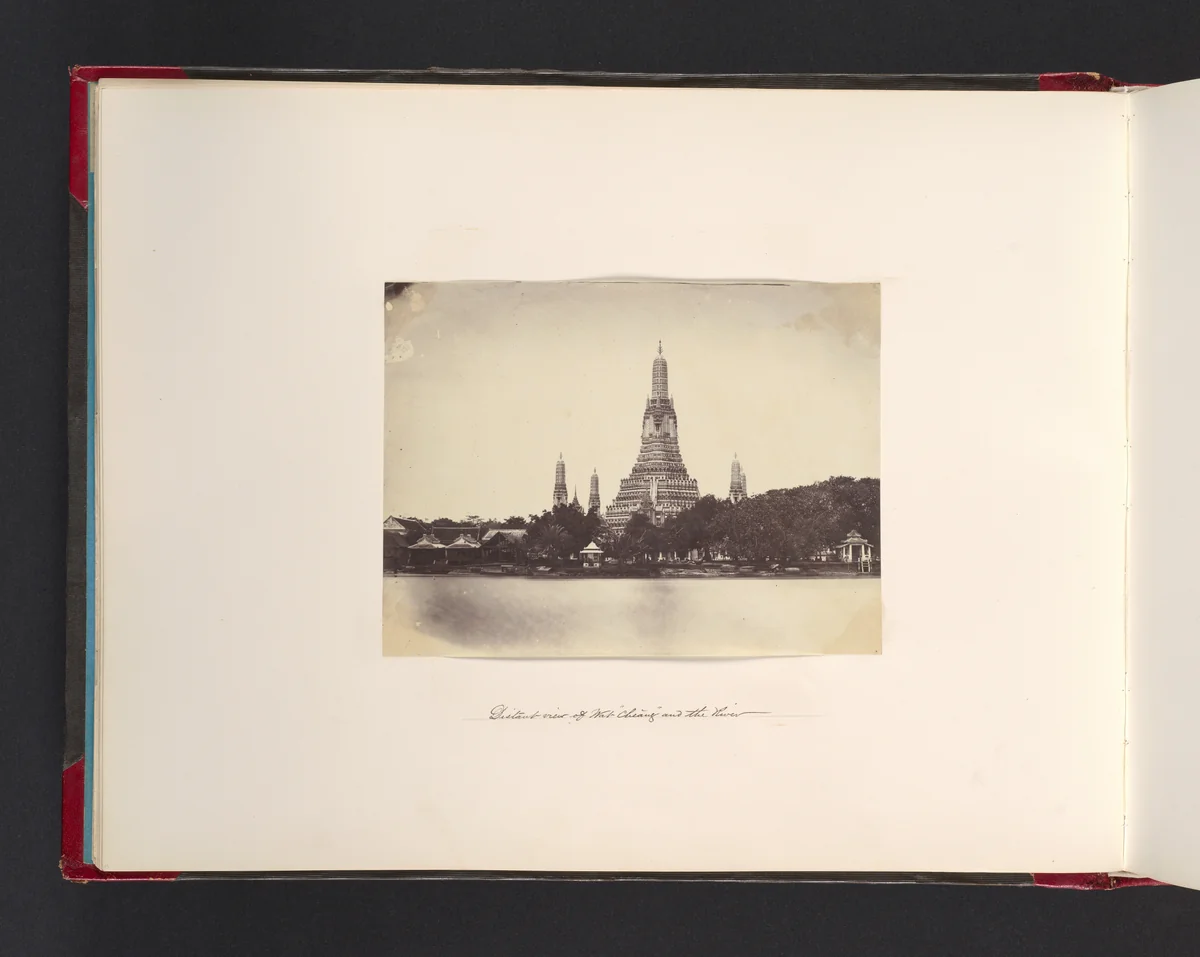 Distant View of Wat Chiang and the River by John Thomson, photograph, 1865