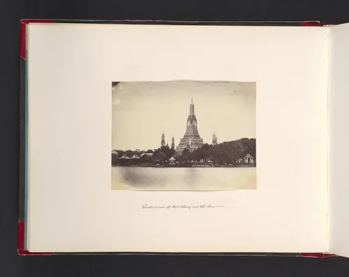 Distant View of Wat Chiang and the River by John Thomson, photograph, 1865