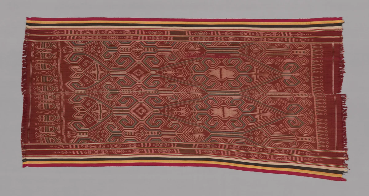 Ikat-dyed Blanket by Iban Malaysia, textile, 1875-1900