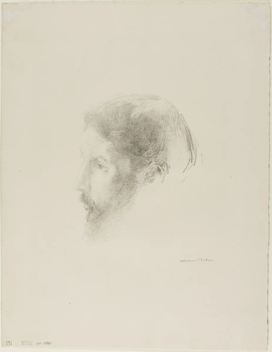 Pierre Bonnard by Odilon Redon, print, 1902