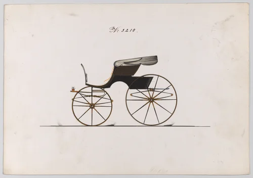 Design for Road Wagon, no. 3210 by Brewster & Co., drawing, 1876