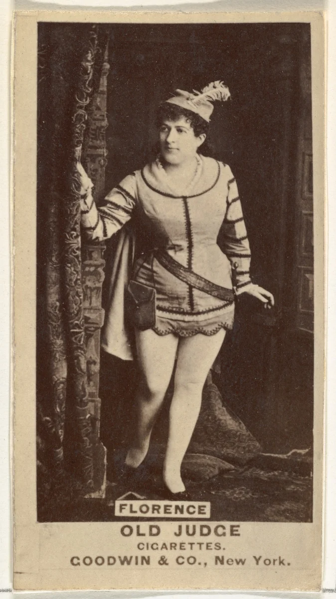 Florence, from the Actors and Actresses series (N171) for Old Judge Cigarettes by Goodwin & Company, photograph, 1886-1890