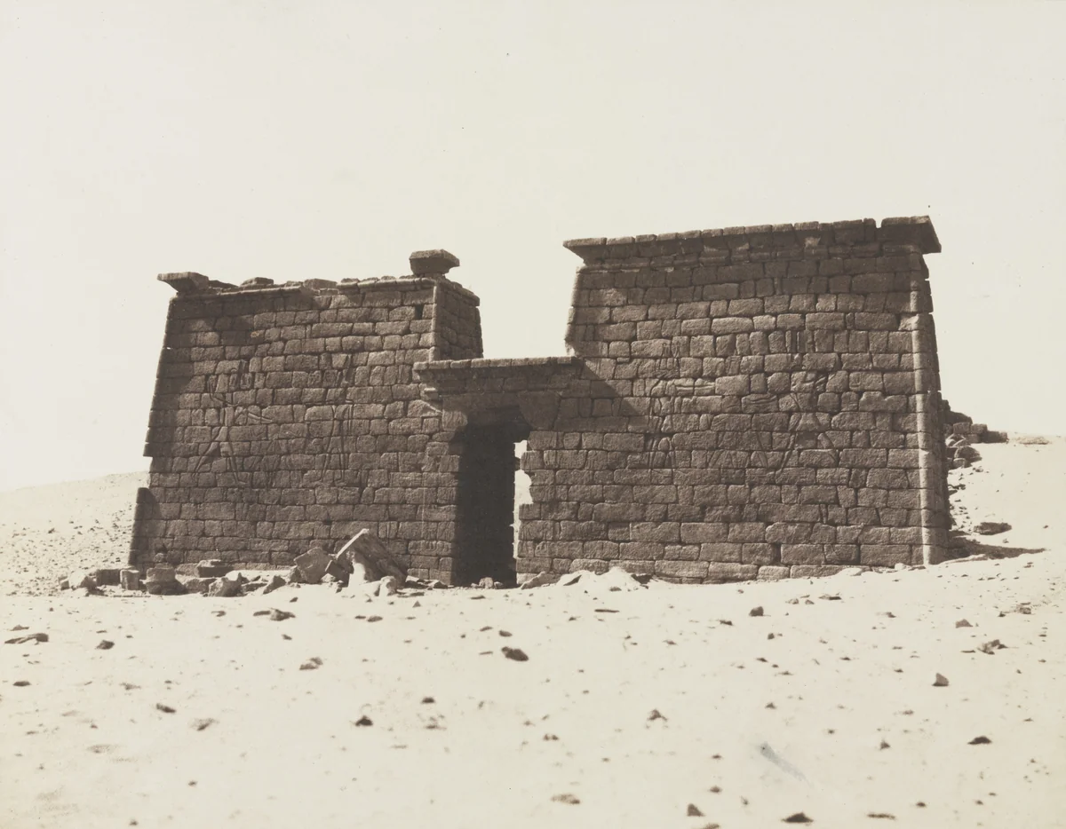 Es-Sebua. Temple, General View of the Pylon by Félix Teynard, photograph, 1851