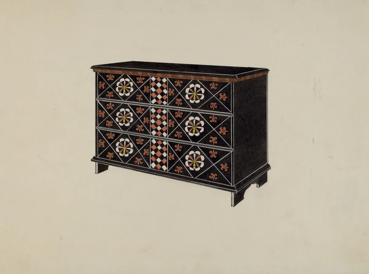 Blanket Chest by Martin Partyka, index of american design, 1936