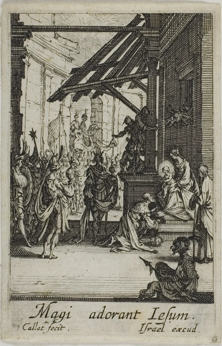 The Adoration of the Magi, from The Life of the Virgin by Jacques Callot, print, 1612-1635