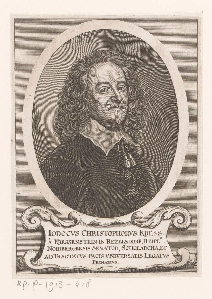 Portret van Jobst Christoph Kress von Kressenstein by Matthäus Merian, book, 1652
